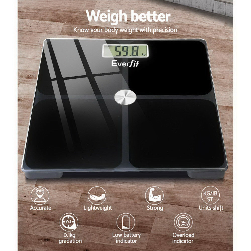 Everfit Bathroom Scales Digital Weighing Scale 180KG Electronic Monito