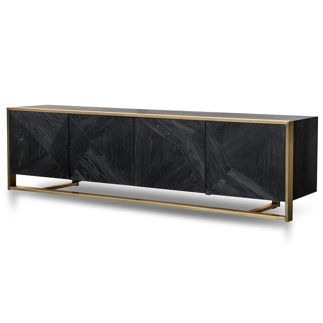 Xavier 2.2m Entertainment TV Unit - Golden-0