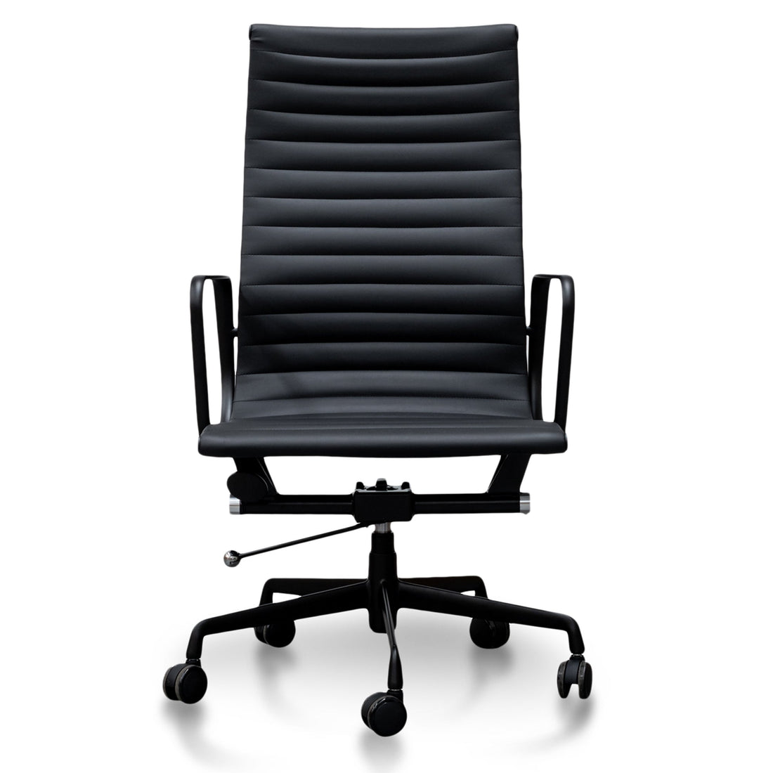 Harry - Executive Leather Office Chair - Full Black-0