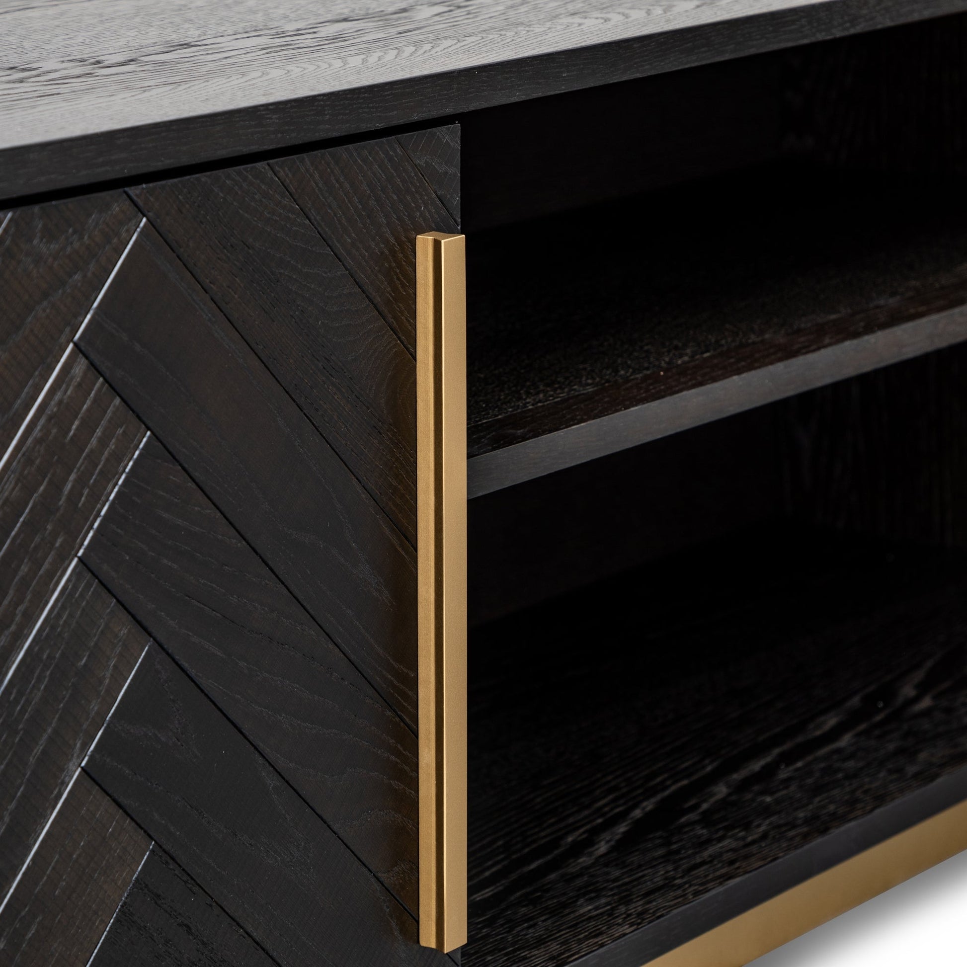 Wendy Wide Sideboard - Black and Brass-1