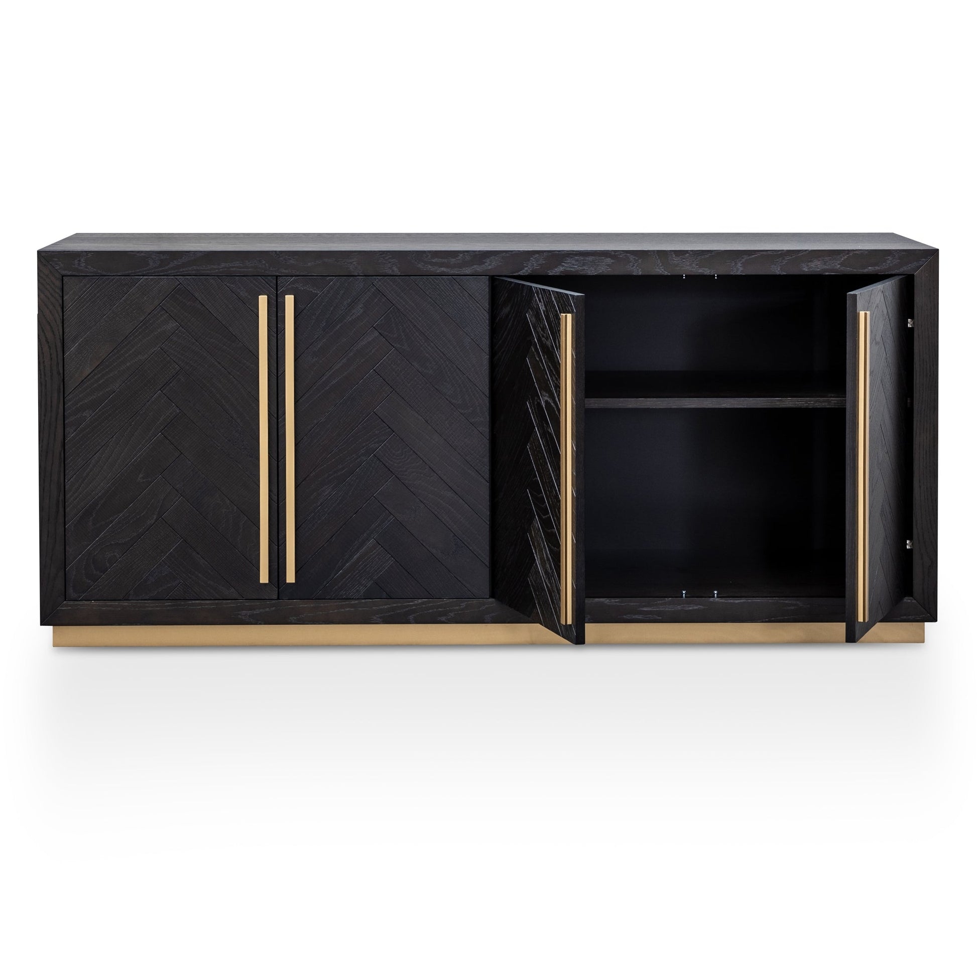 Wendy Wide Sideboard - Black and Brass-3