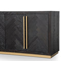 Wendy Wide Sideboard - Black and Brass-6