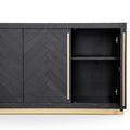 Wendy Wide Sideboard - Black and Brass-8