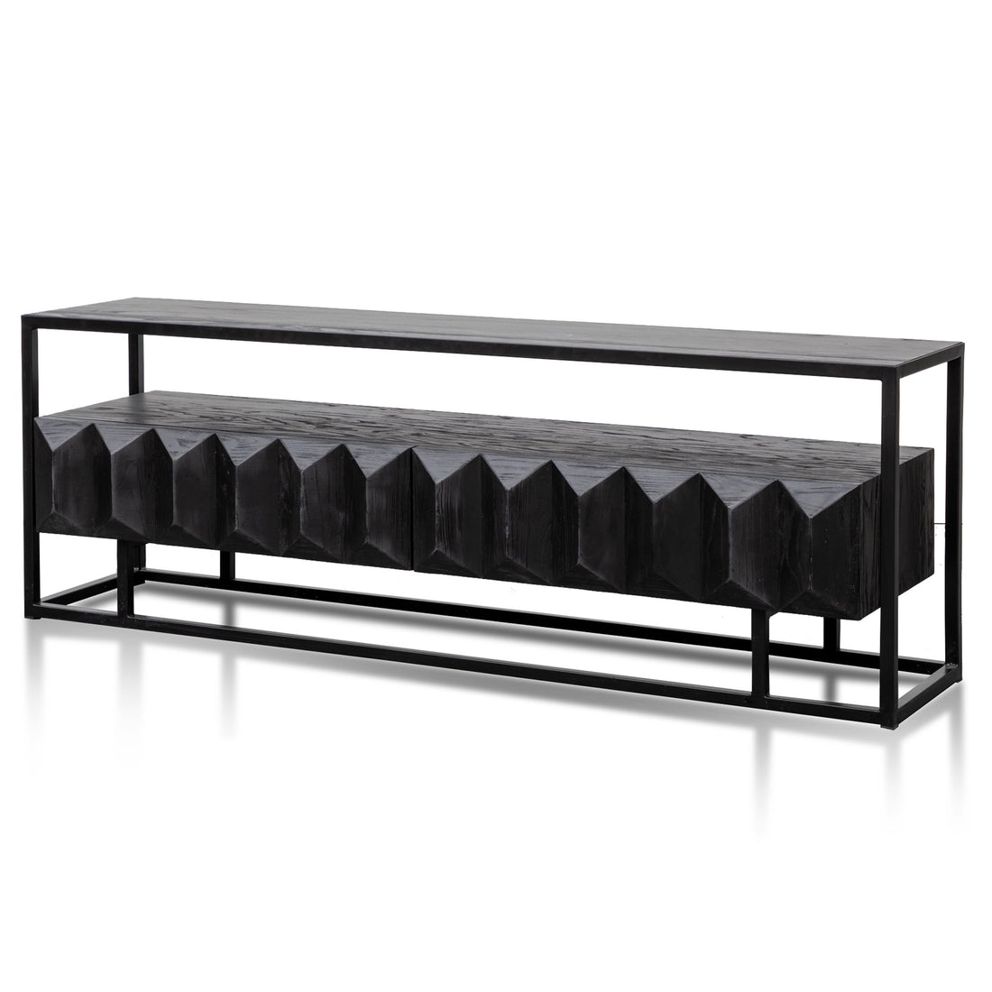 Brianna 1.8m Entertainment TV Unit - Full Black-0
