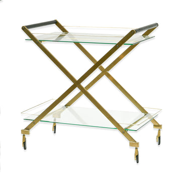 ZoeBrushed Gold Bar Cart-0