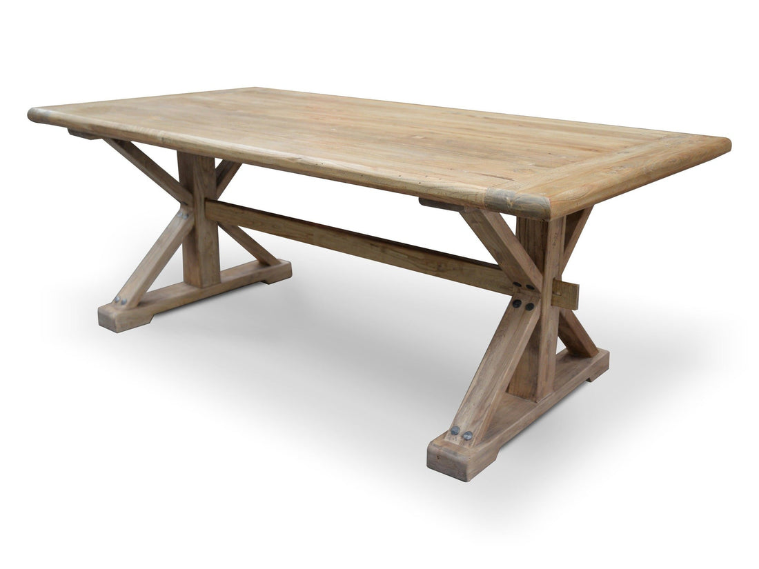 RachelDining Table 1.98m - Rustic Natural-0