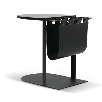 Ivy 55cm Side Table - Full Black-0