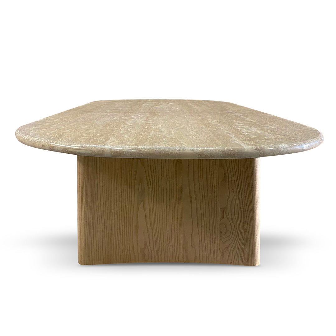Ethan 1.5m Travertine Top Coffee Table - Creme Ash-0