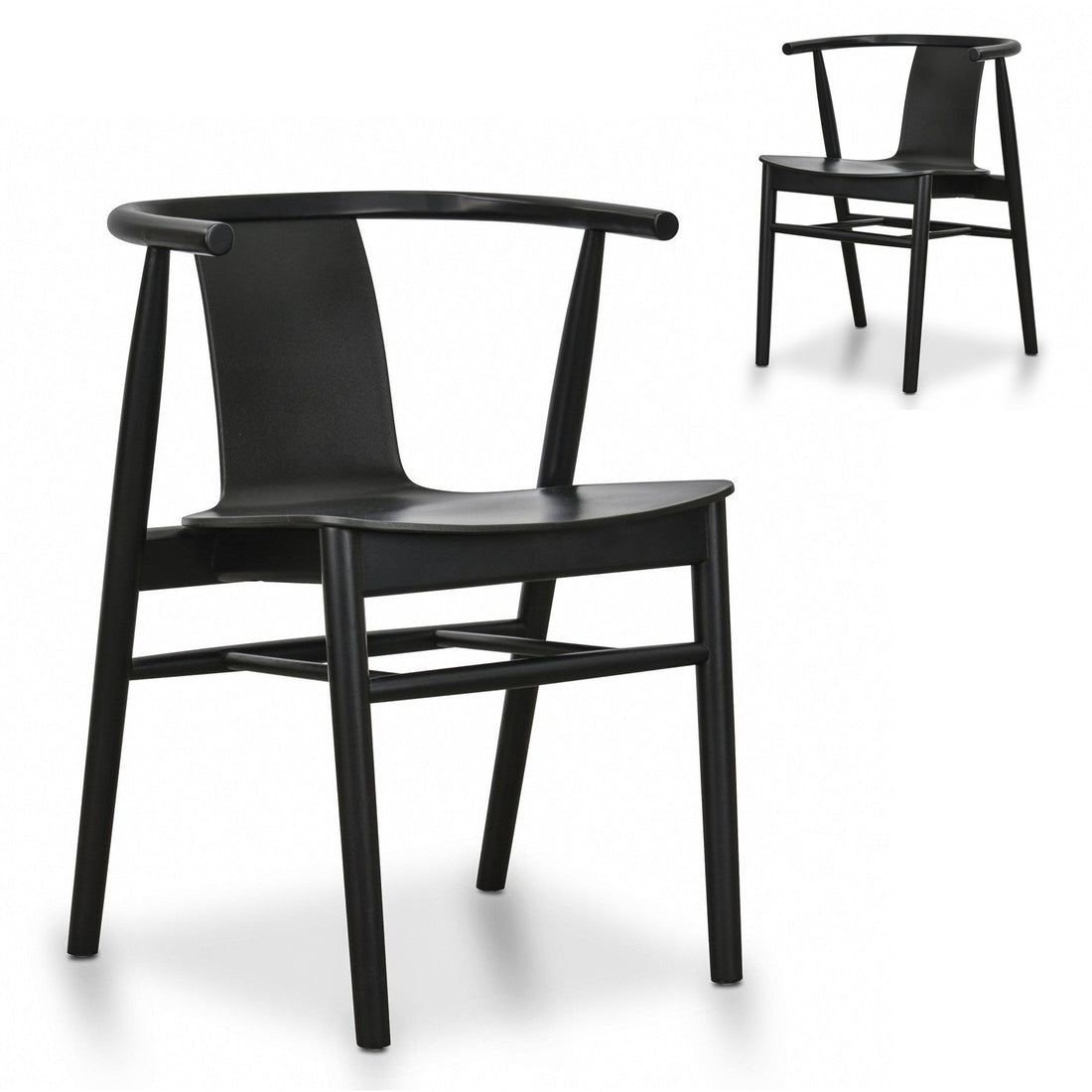MatthewDining Chair - Black Shell - Black Seat (Set of 2)-0