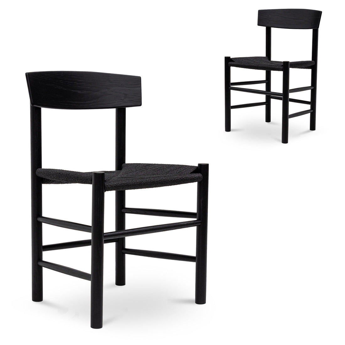 Uma Rattan Dining Chair - Full Black (Set of 2)-0