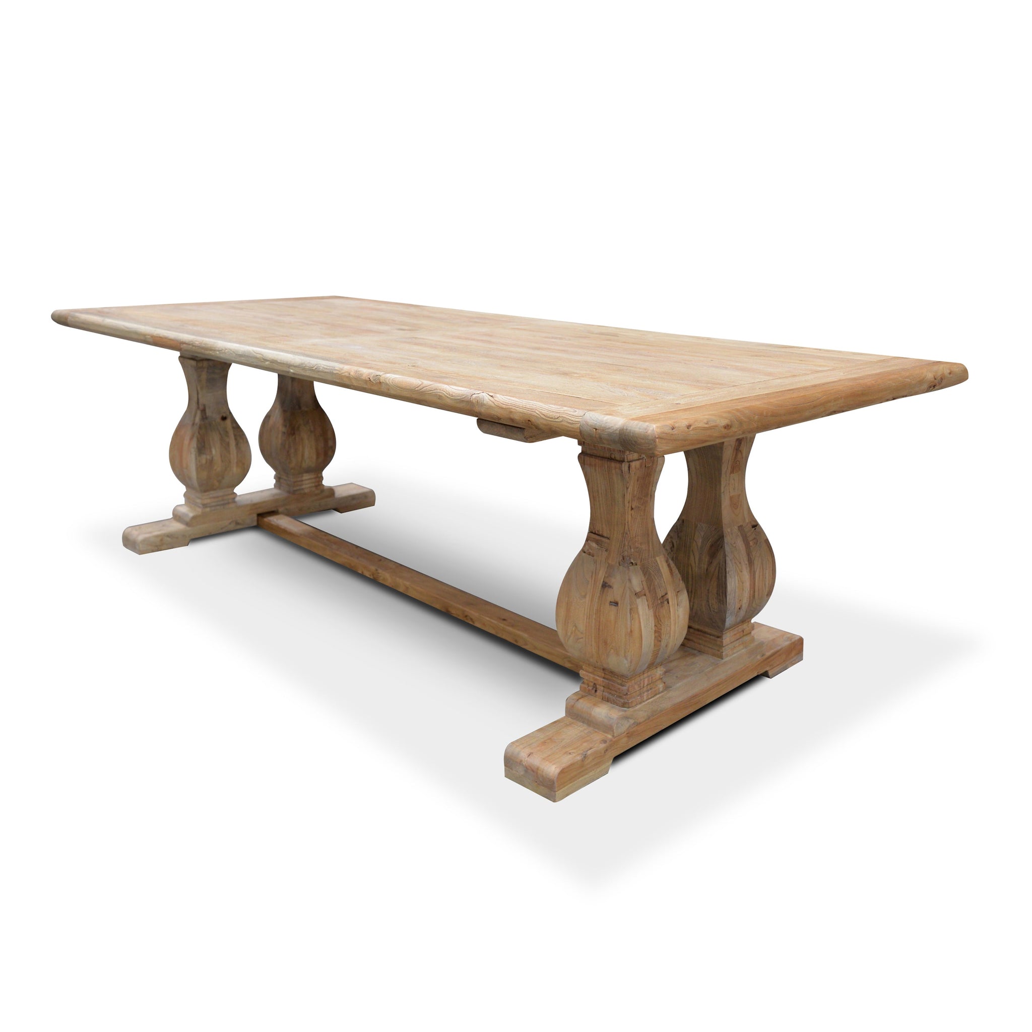 Kevin Wood Dining Table 3m - Rustic Natural-0