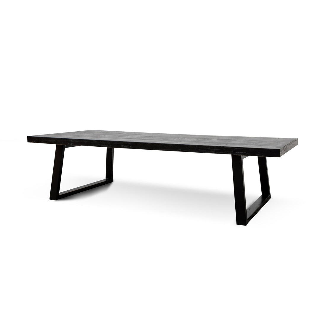 Karen Reclaimed Dining Table - 120cm (W) - Full Black-0