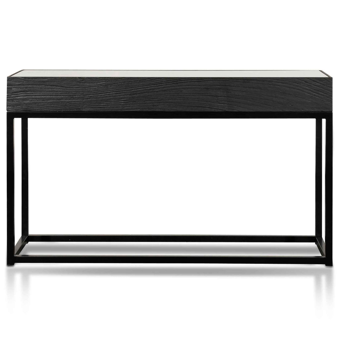 Victor 1.39m Reclaimed Console Table - Full Black-0