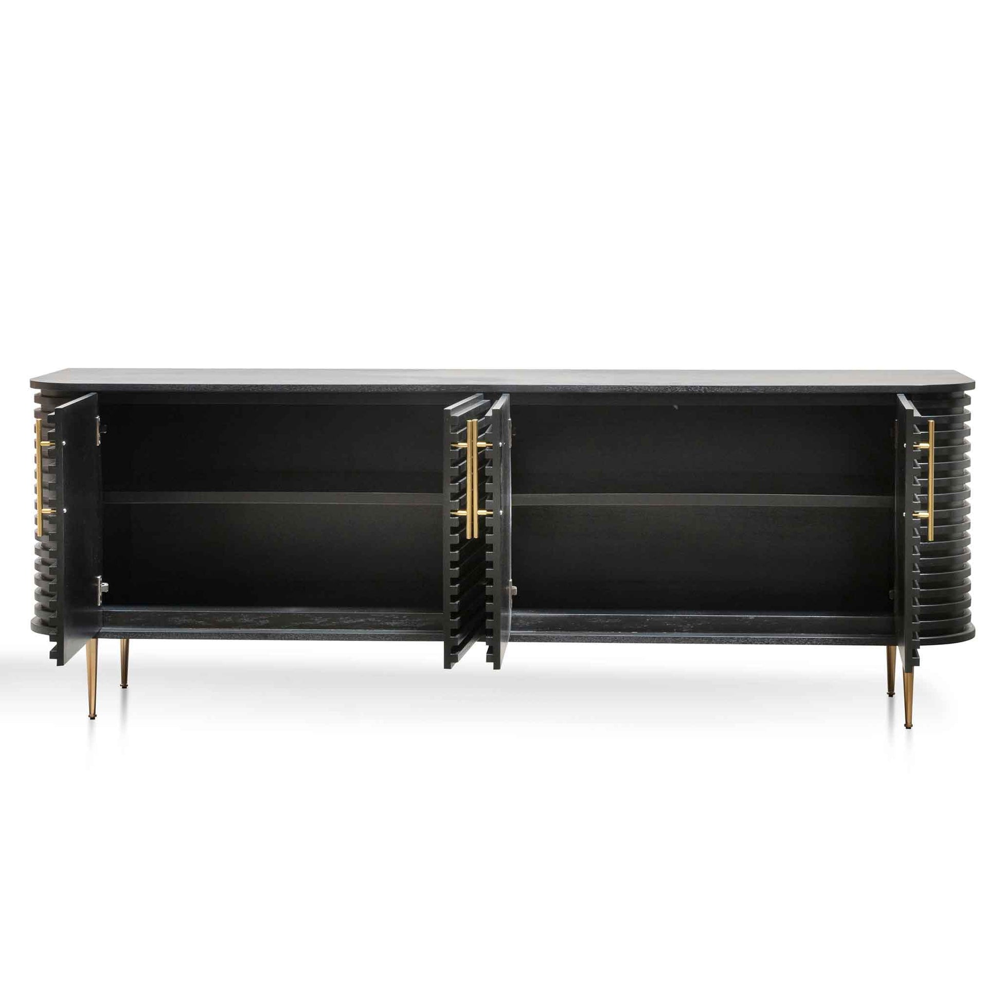 Xavier 2.2m Buffet Unit - Textured Espresso Black-2