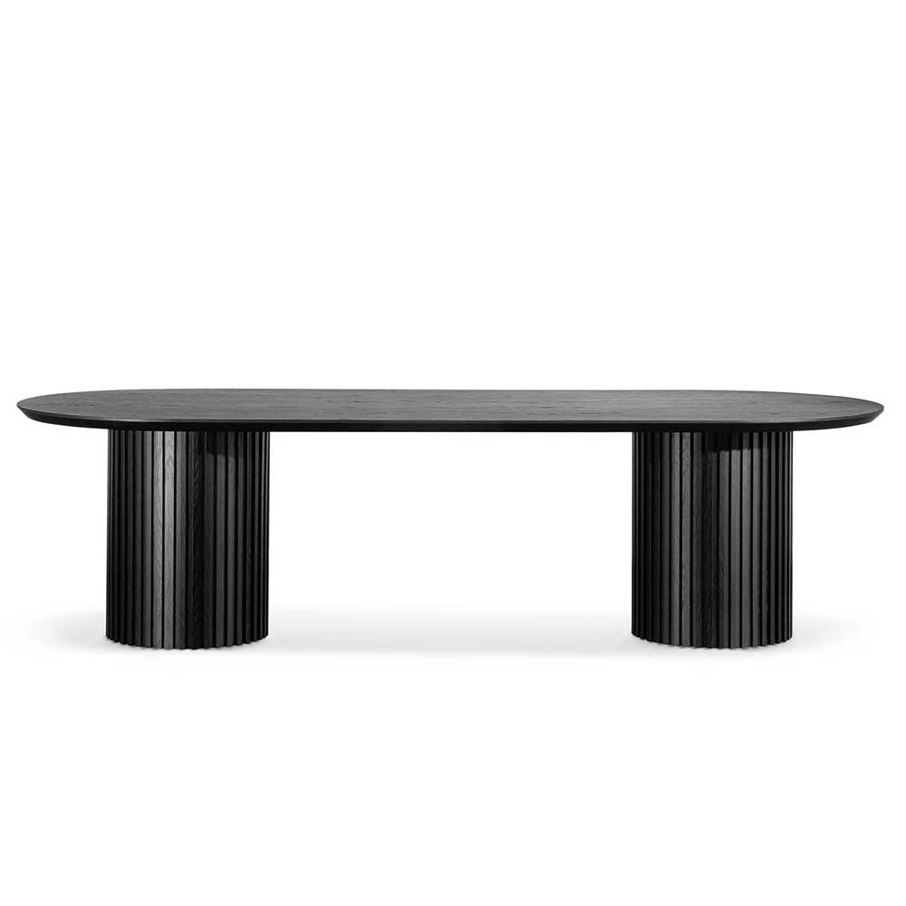 Quinn 2.8m Wooden Dining Table - Black-0