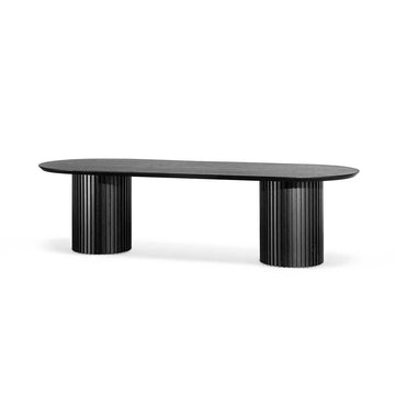 Quinn 2.8m Wooden Dining Table - Black-0