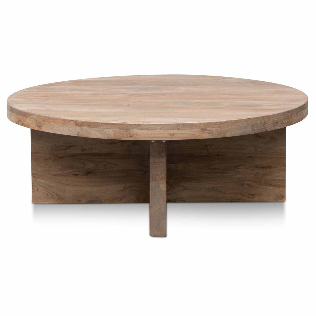 Rachel0cm Round Coffee Table - Natural-Thick Base-0