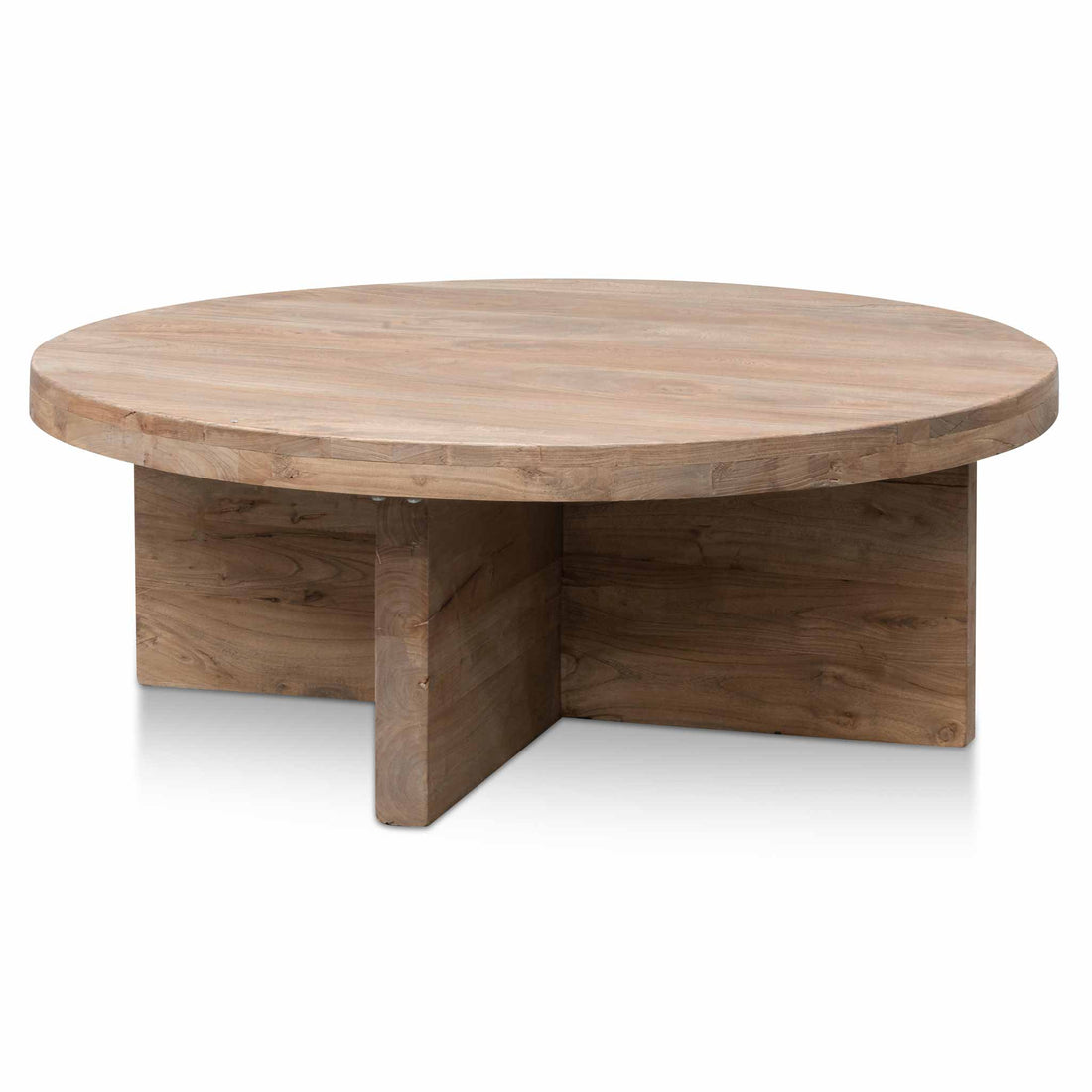 Rachel0cm Round Coffee Table - Natural-Thick Base-0