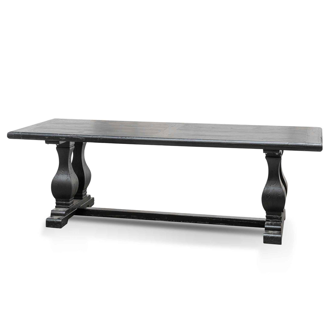 Zoe Wood Dining Table 2.4m - Full Black-0