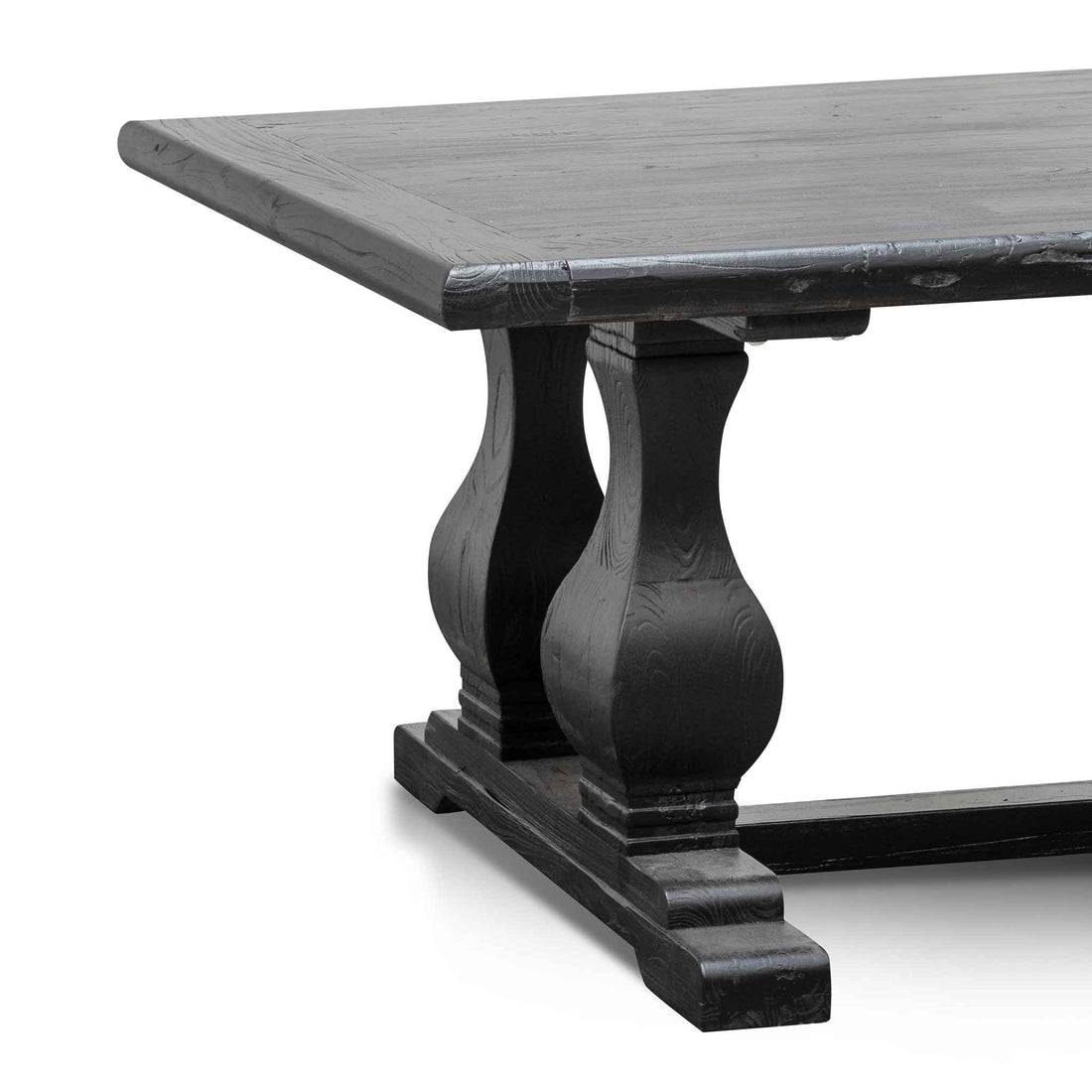 Zoe Wood Dining Table 2.4m - Full Black-0