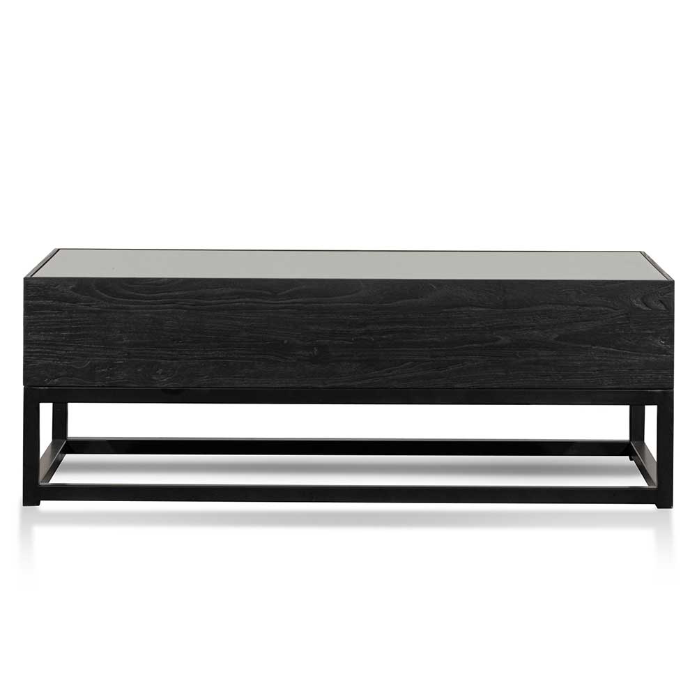 Peter 1.2m Elm Coffee Table - Full Black-0