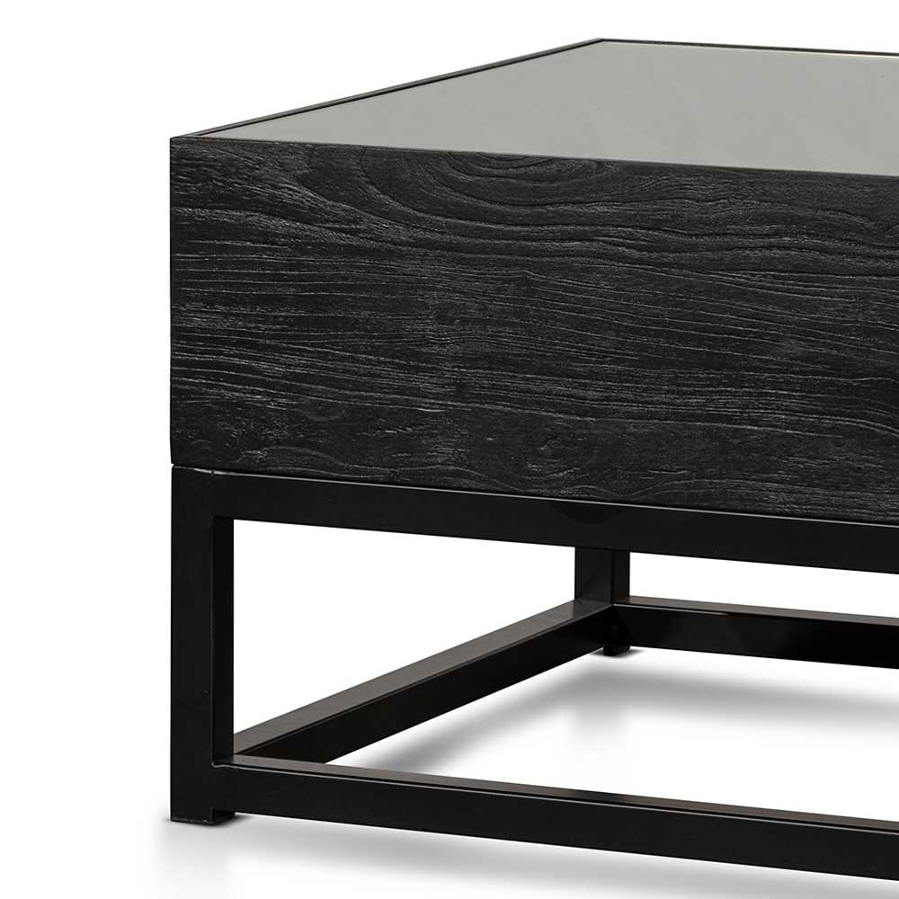 Peter 1.2m Elm Coffee Table - Full Black-0
