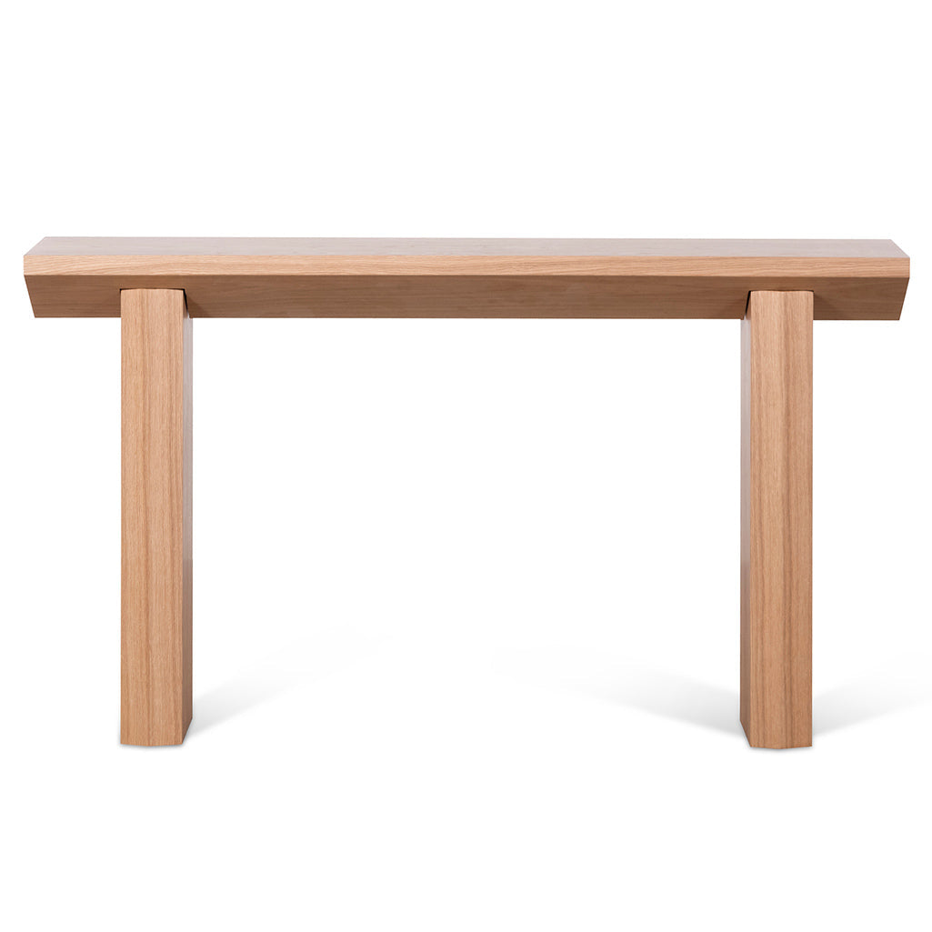 Uma 1.4m Oak Console Table - Natural-0