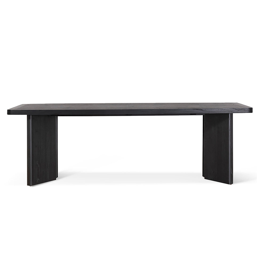 Frank 2.4m Elm Dining Table - Full Black-0