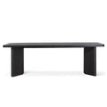 Frank 2.4m Elm Dining Table - Full Black-1