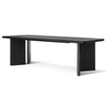 Frank 2.4m Elm Dining Table - Full Black-0