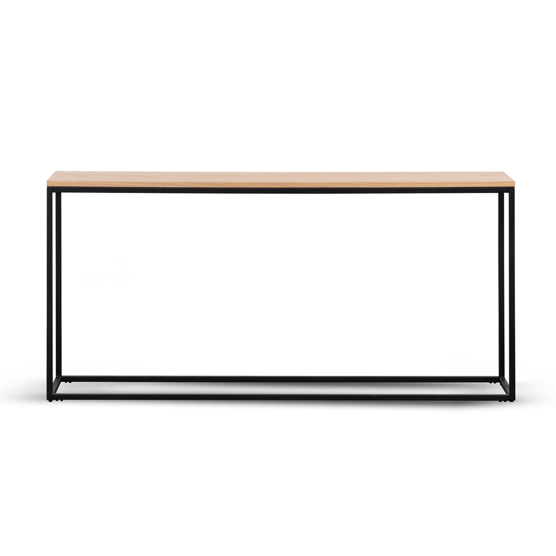 Oliver 1.6m Console Table - Natural Top and Black Frame-0