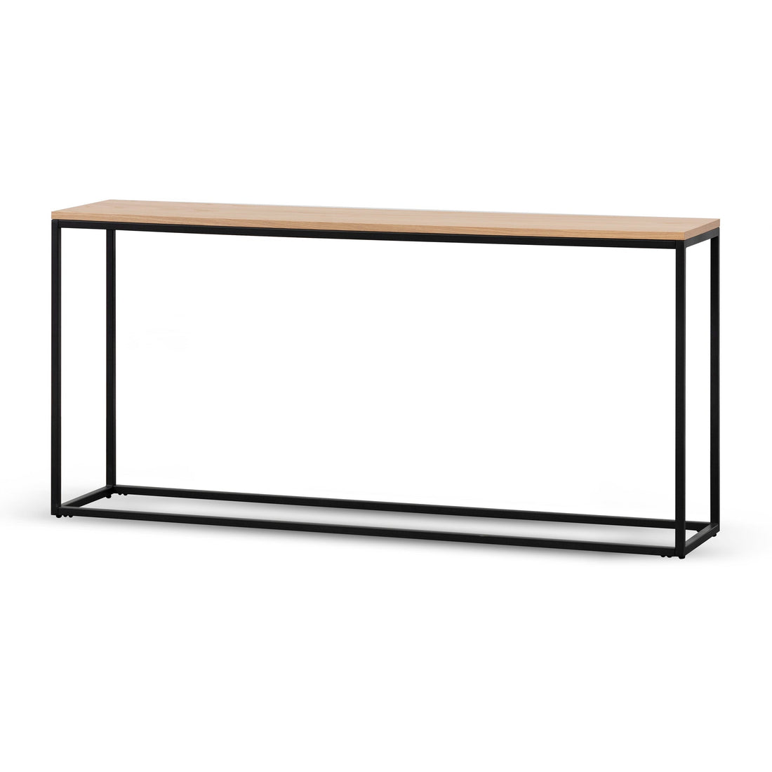 Oliver 1.6m Console Table - Natural Top and Black Frame-0