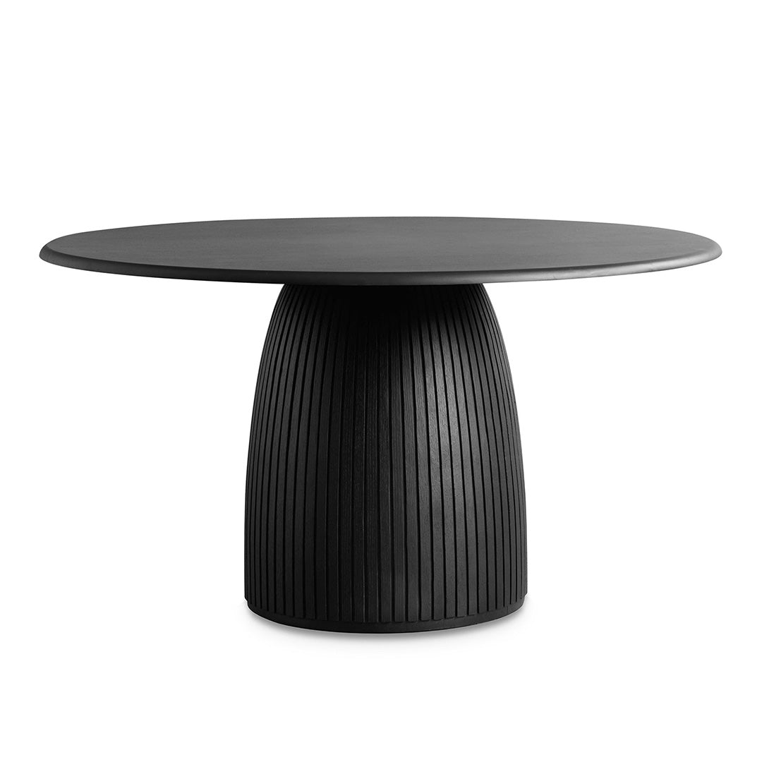 Hannah 1.4m Round Dining Table - Full Black-0