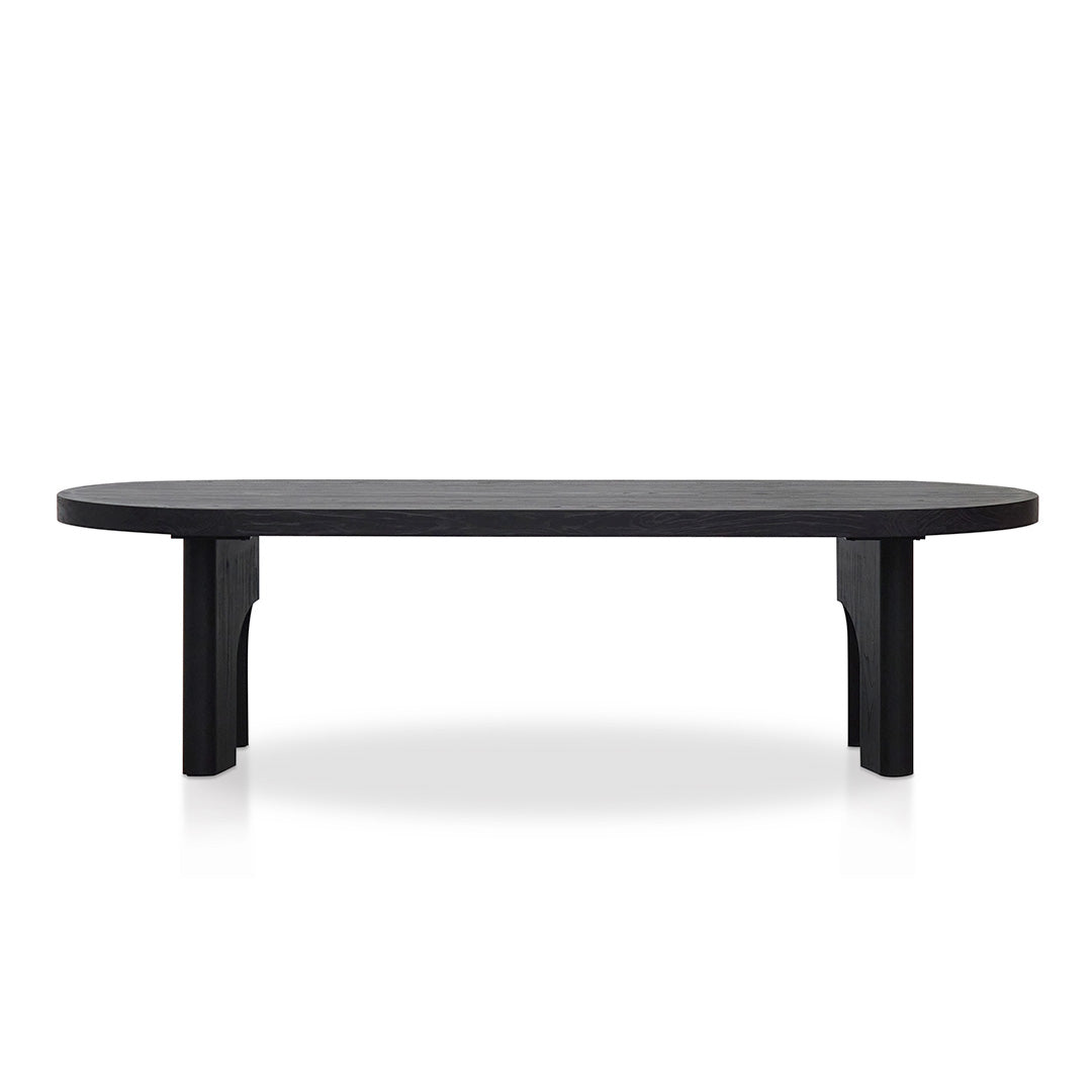 Charlie 2.8m oval dining table - Black-0