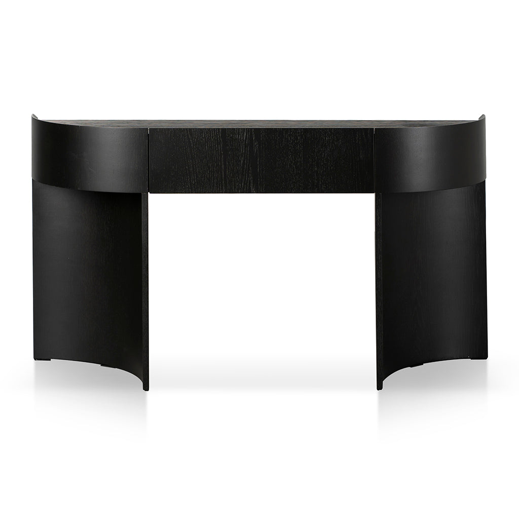 Ivy 1.5m Console Table - Textured Espresso Black-0
