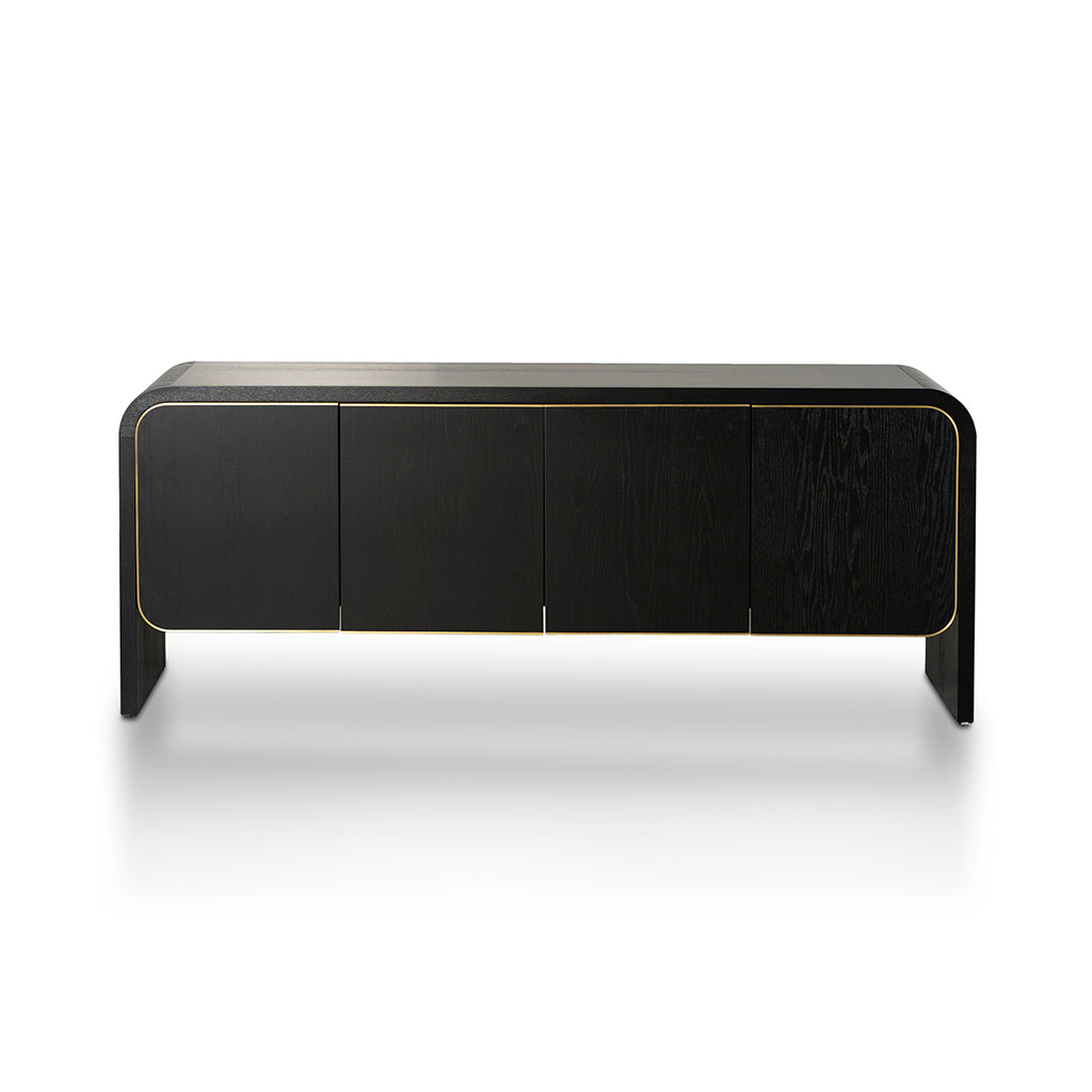 Xavier 2m Buffet Unit - Textured Espresso Black-0