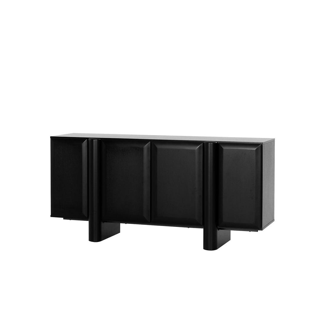 Caleb 1.6m Sideboard Unit - Full Black-0
