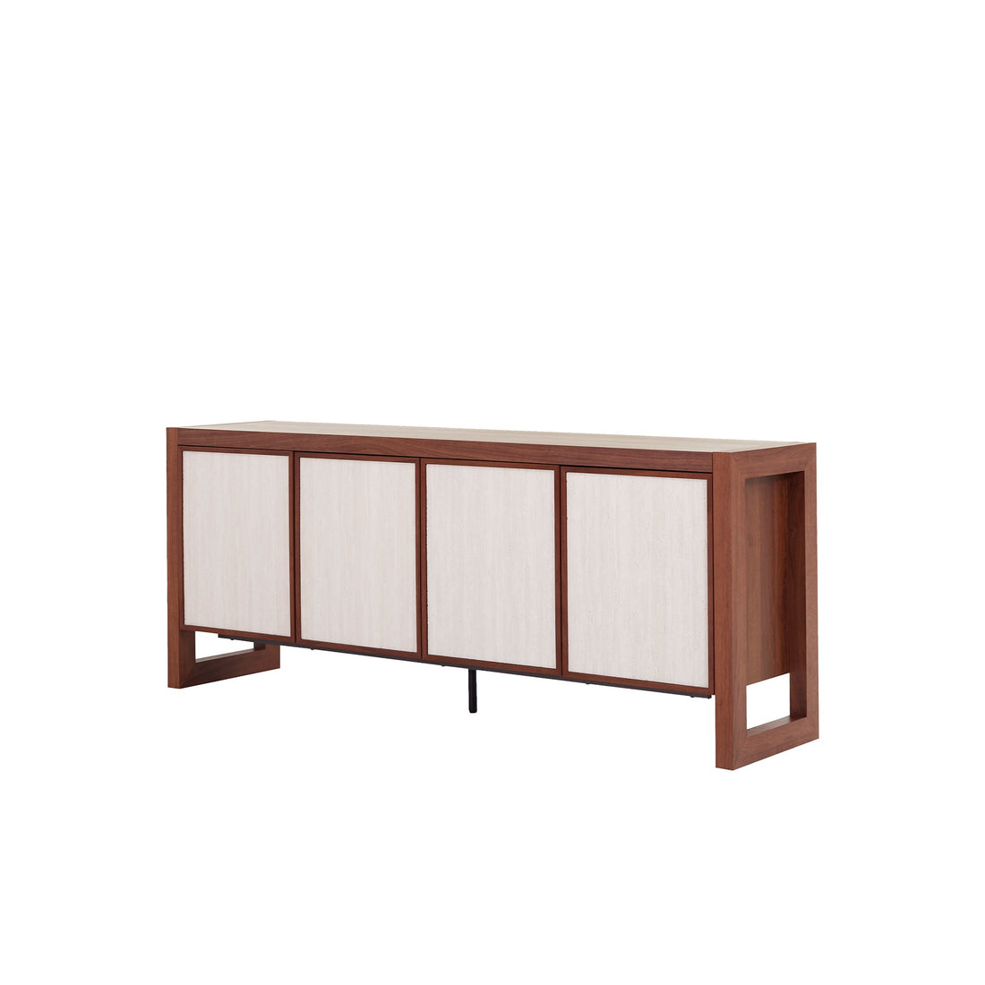 Peter Beige Door Sideboard Unit - Walnut-0