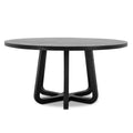 Charlie 1.5m Round Dining Table - Full Black-0