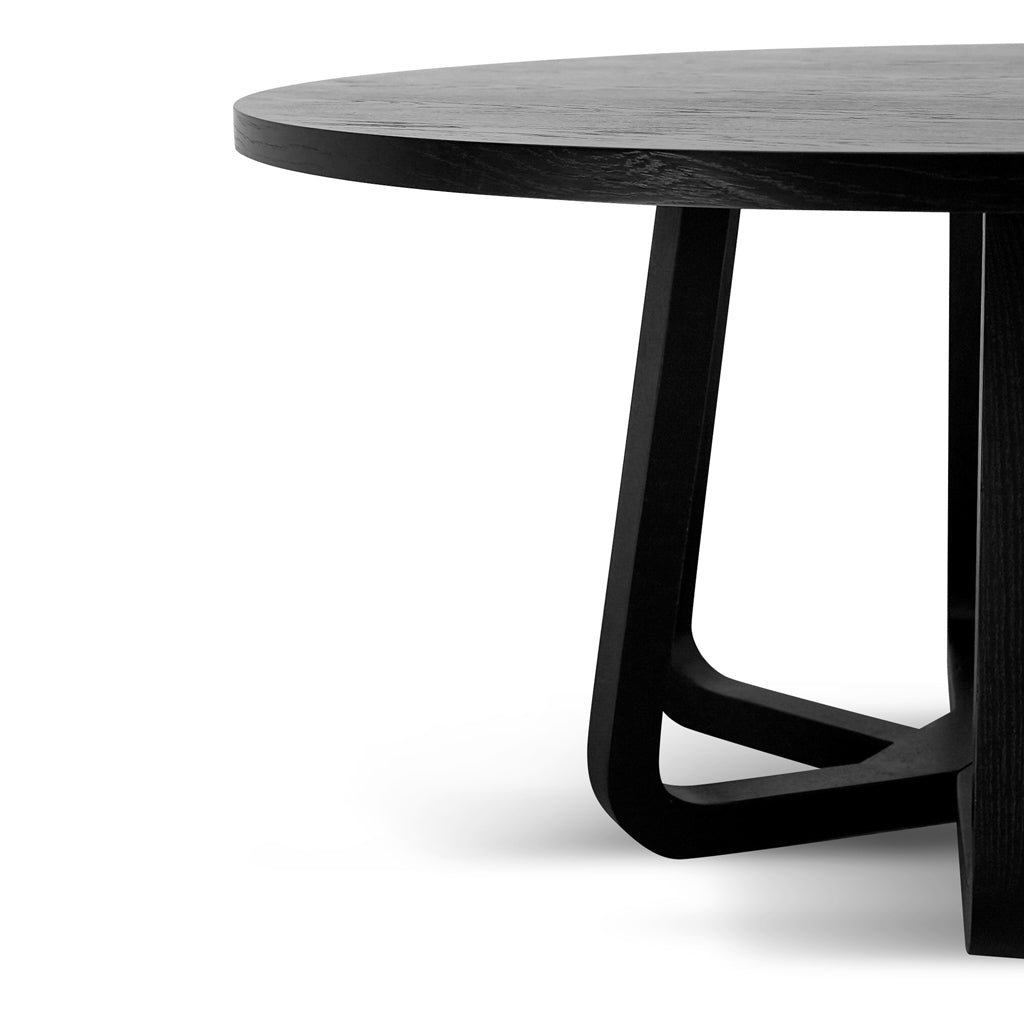 Charlie 1.5m Round Dining Table - Full Black-2