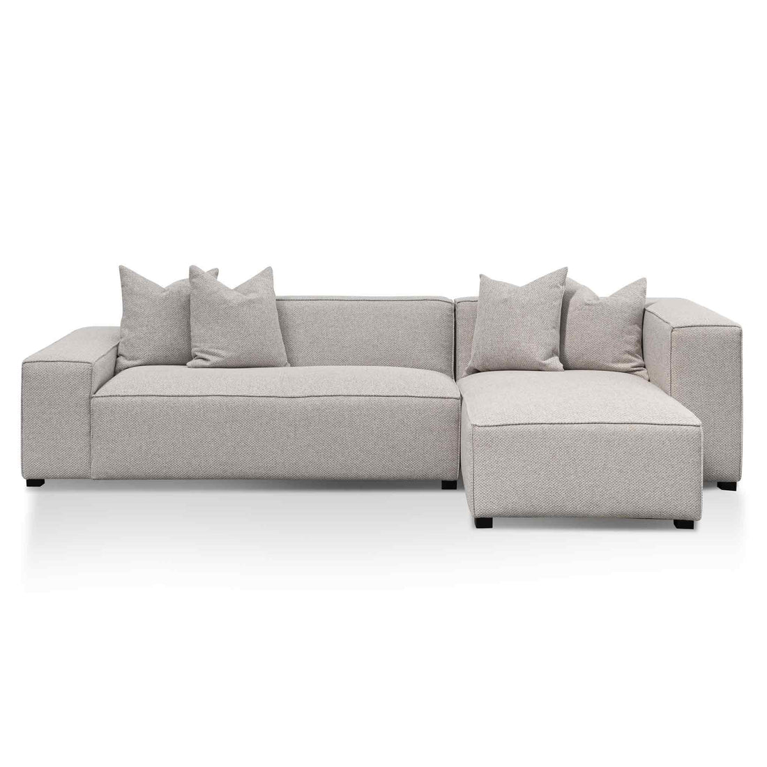 Aaron 3 Seater Right Chaise Fabric Sofa - Sterling Sand-0