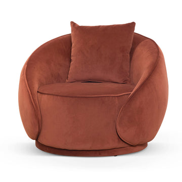 Michael Velvet Armchair - Rustic Orange-0
