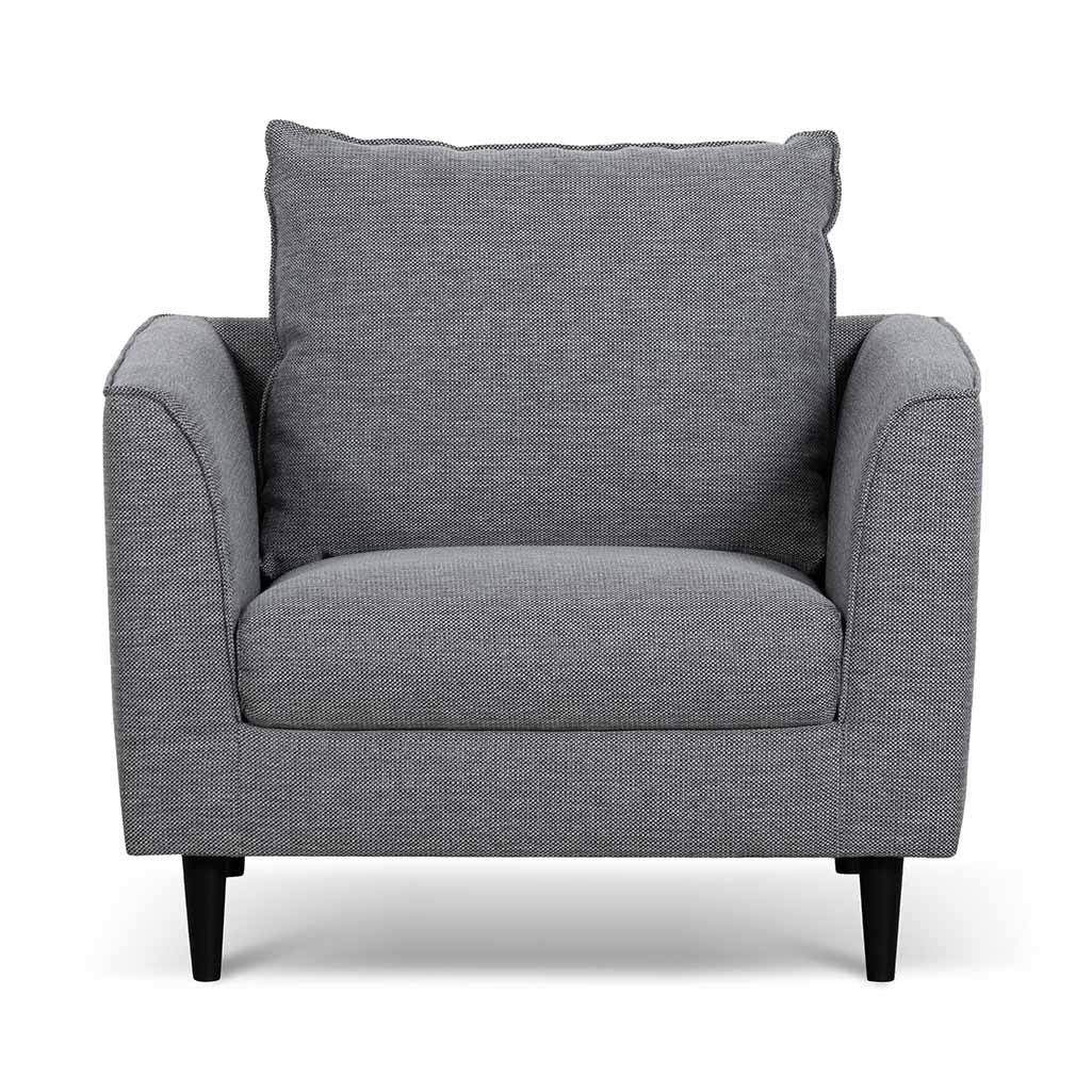 AaronO Fabric Armchair - Graphite Grey with Black Leg-0