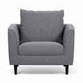 AaronO Fabric Armchair - Graphite Grey with Black Leg-1