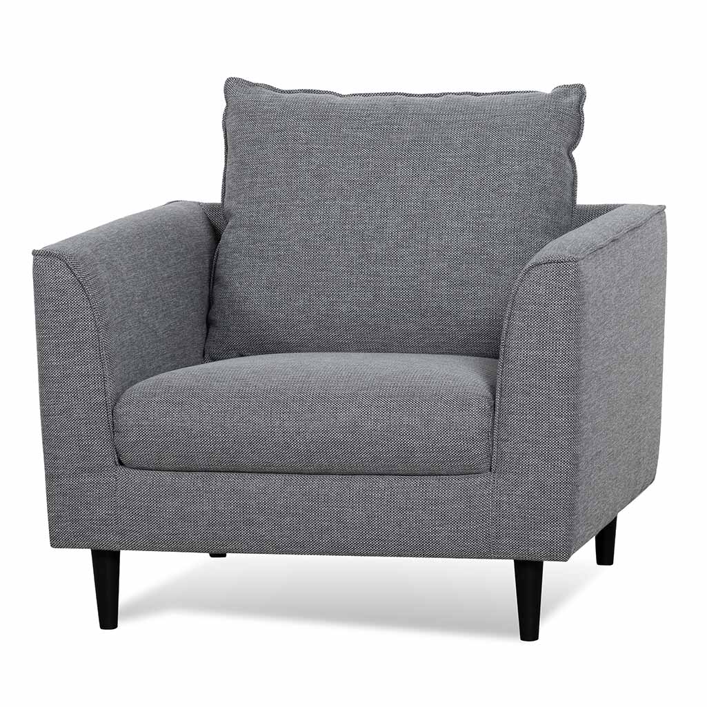 AaronO Fabric Armchair - Graphite Grey with Black Leg-0