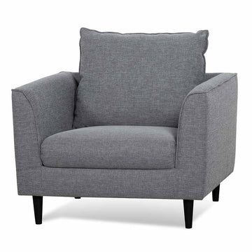 AaronO Fabric Armchair - Graphite Grey with Black Leg-0