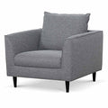 AaronO Fabric Armchair - Graphite Grey with Black Leg-2