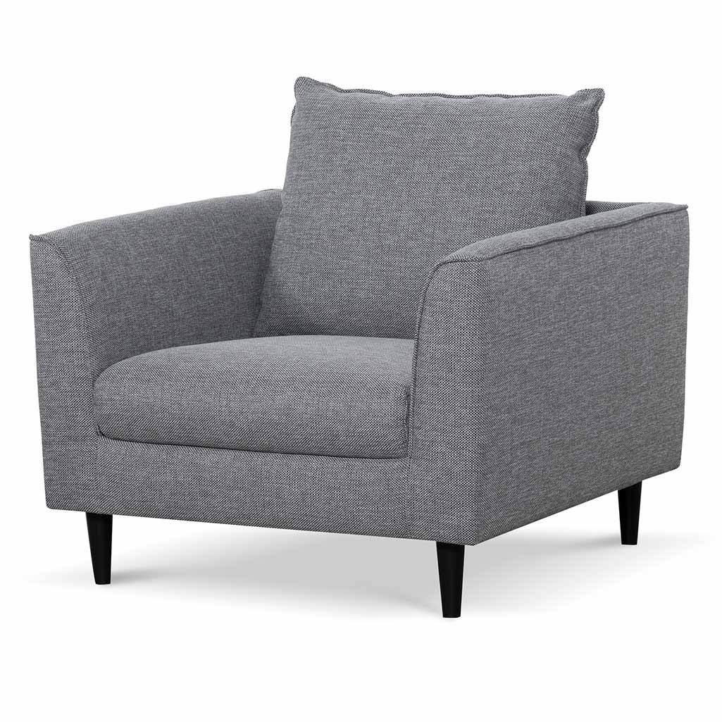 AaronO Fabric Armchair - Graphite Grey with Black Leg-2