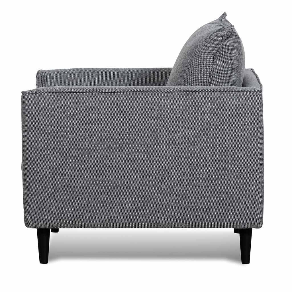 AaronO Fabric Armchair - Graphite Grey with Black Leg-3