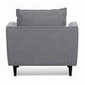 AaronO Fabric Armchair - Graphite Grey with Black Leg-5